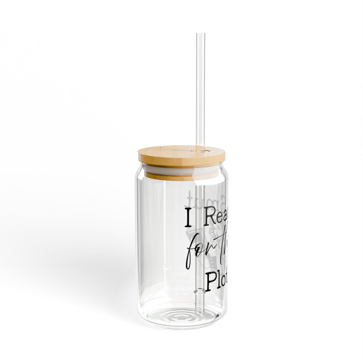 I Read Smut for the Plot – 16oz Glass Tumbler