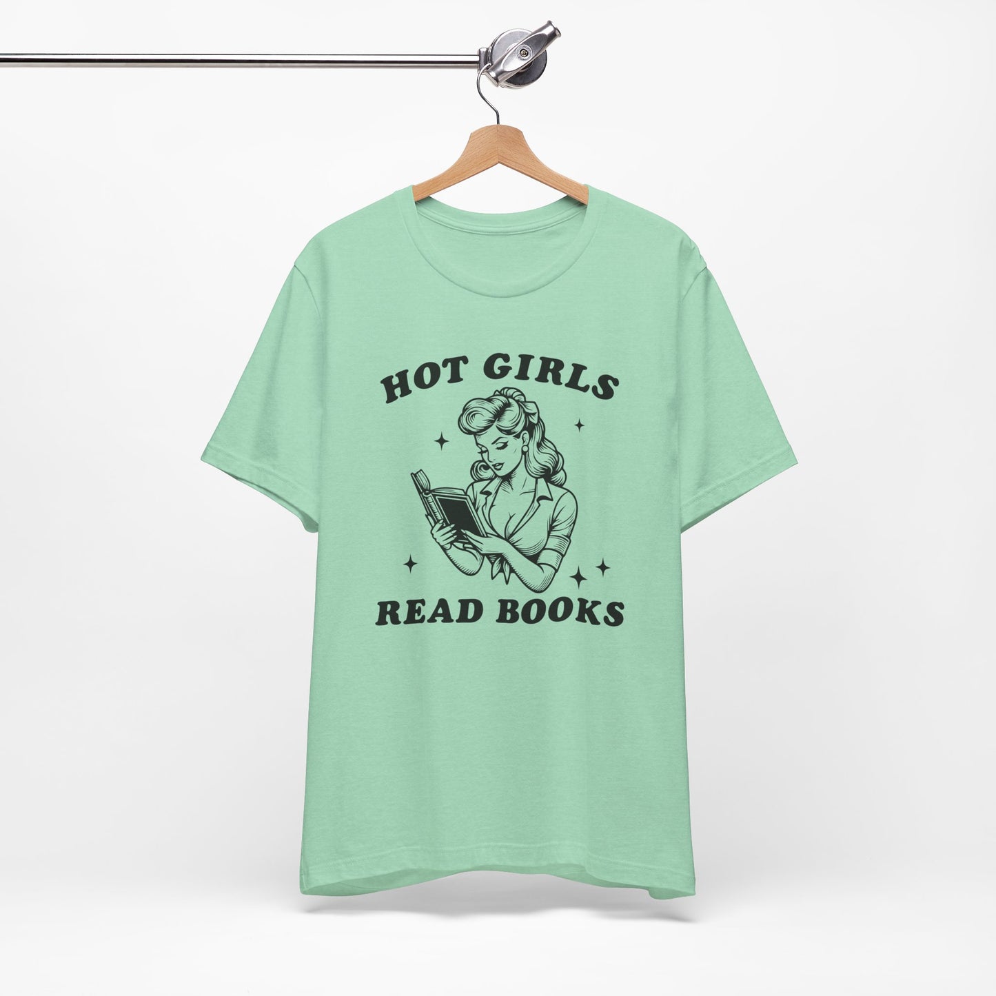 Hot Girls Read Books Unisex Short Sleeve Tee - Perfect for Book Lovers