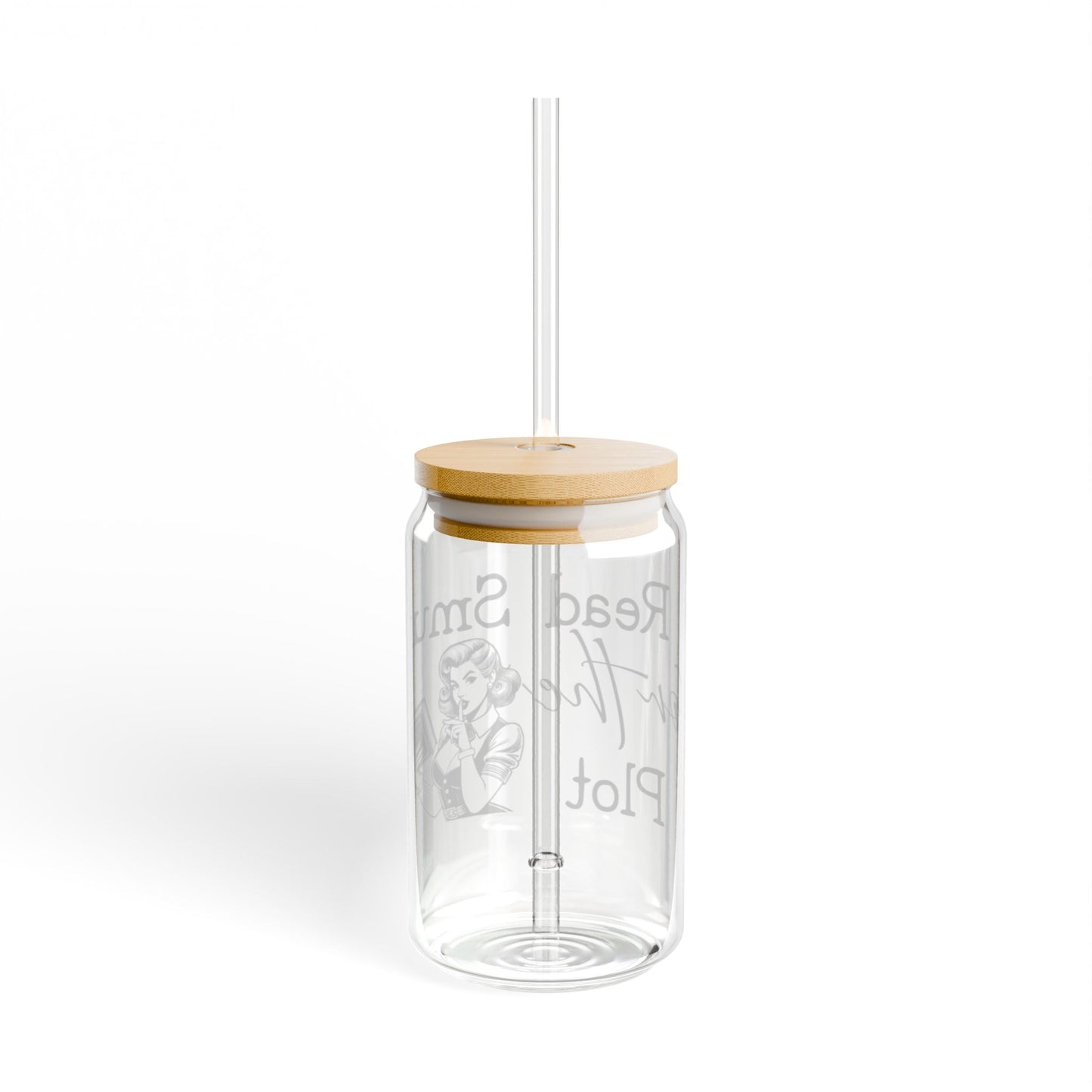 I Read Smut for the Plot – 16oz Glass Tumbler