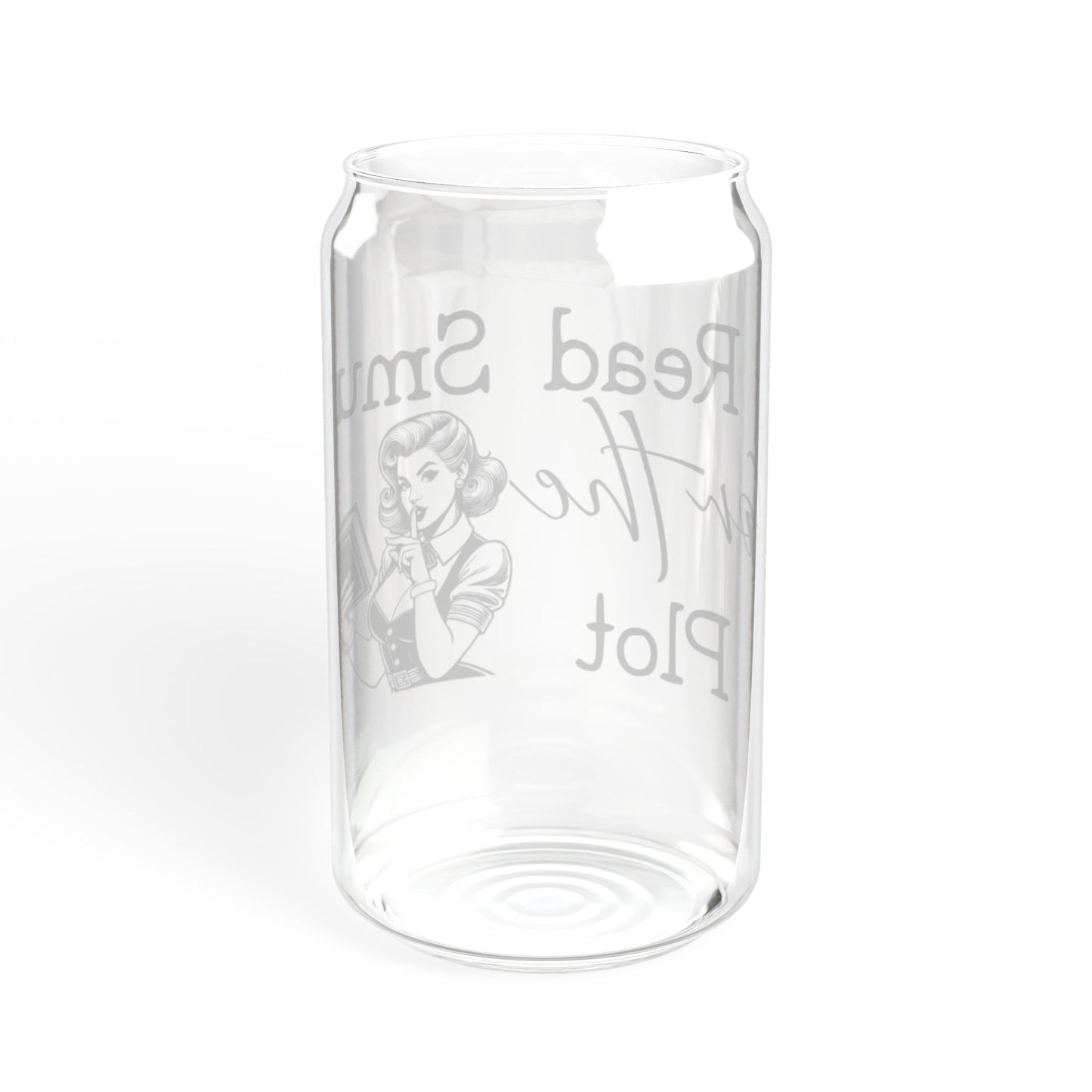 I Read Smut for the Plot – 16oz Glass Tumbler