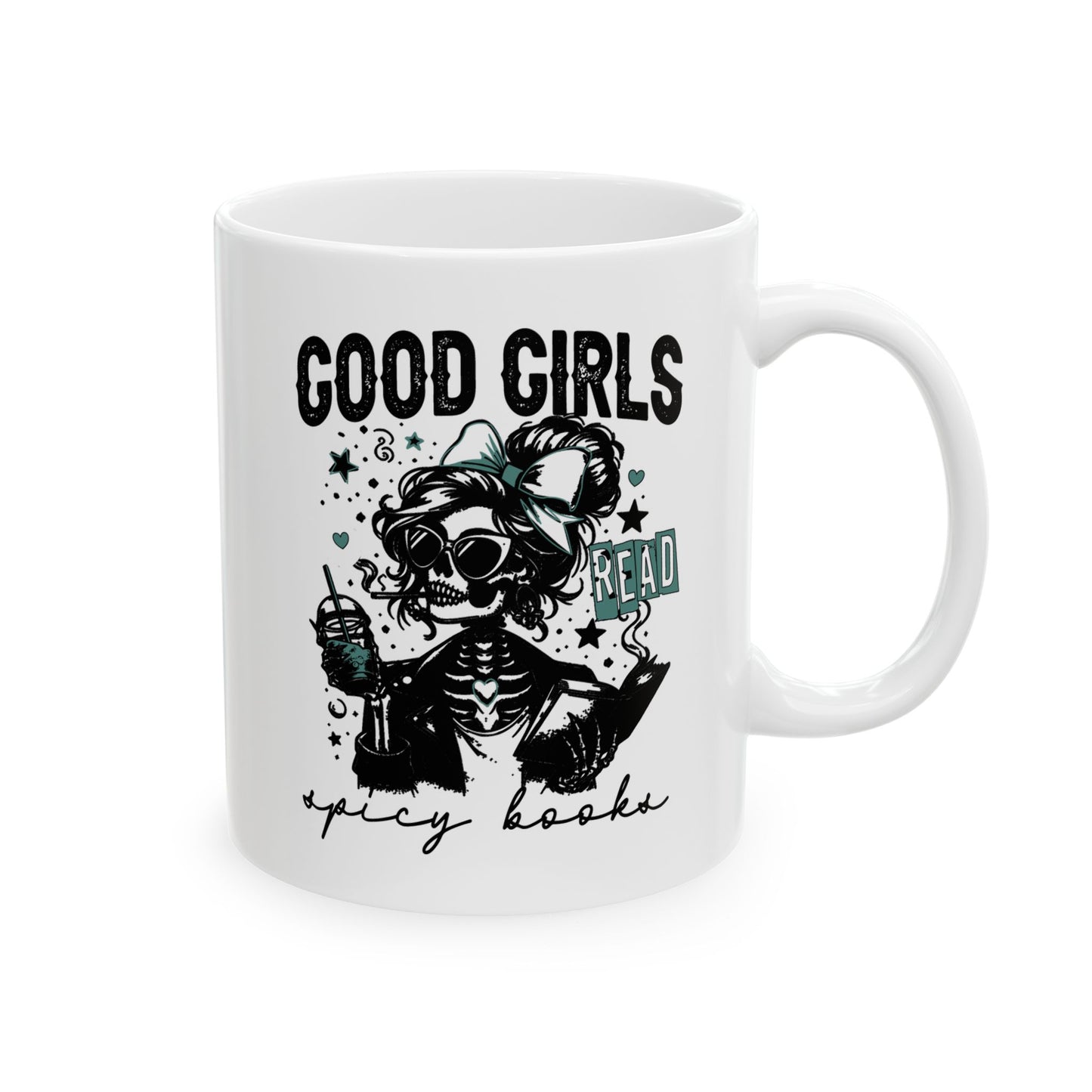 Good Girls Read Spicy Books Mug – Sip, Swoon, Repeat