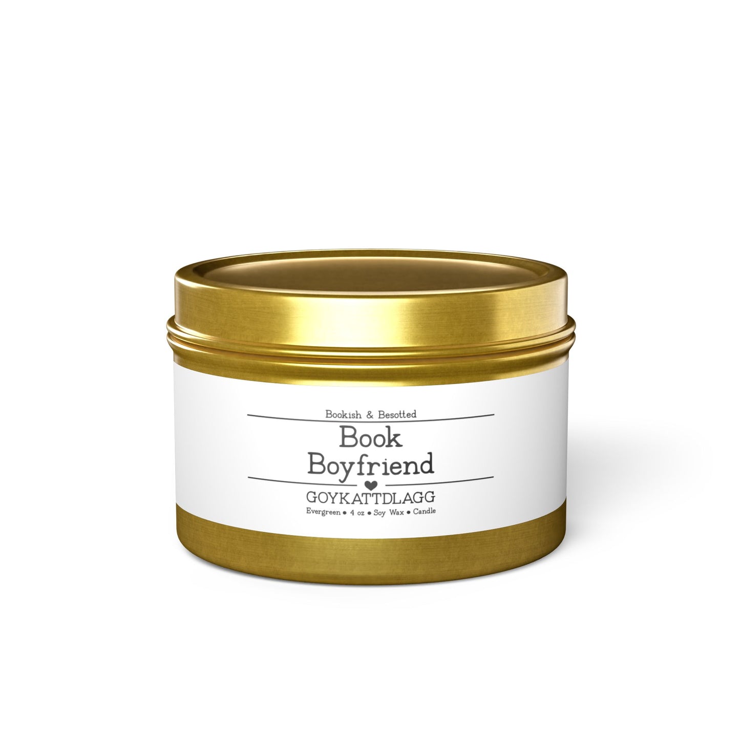 Book Boyfriend Candle – “GOYKACTMLAGG” (Evergreen, 4oz Soy Wax)