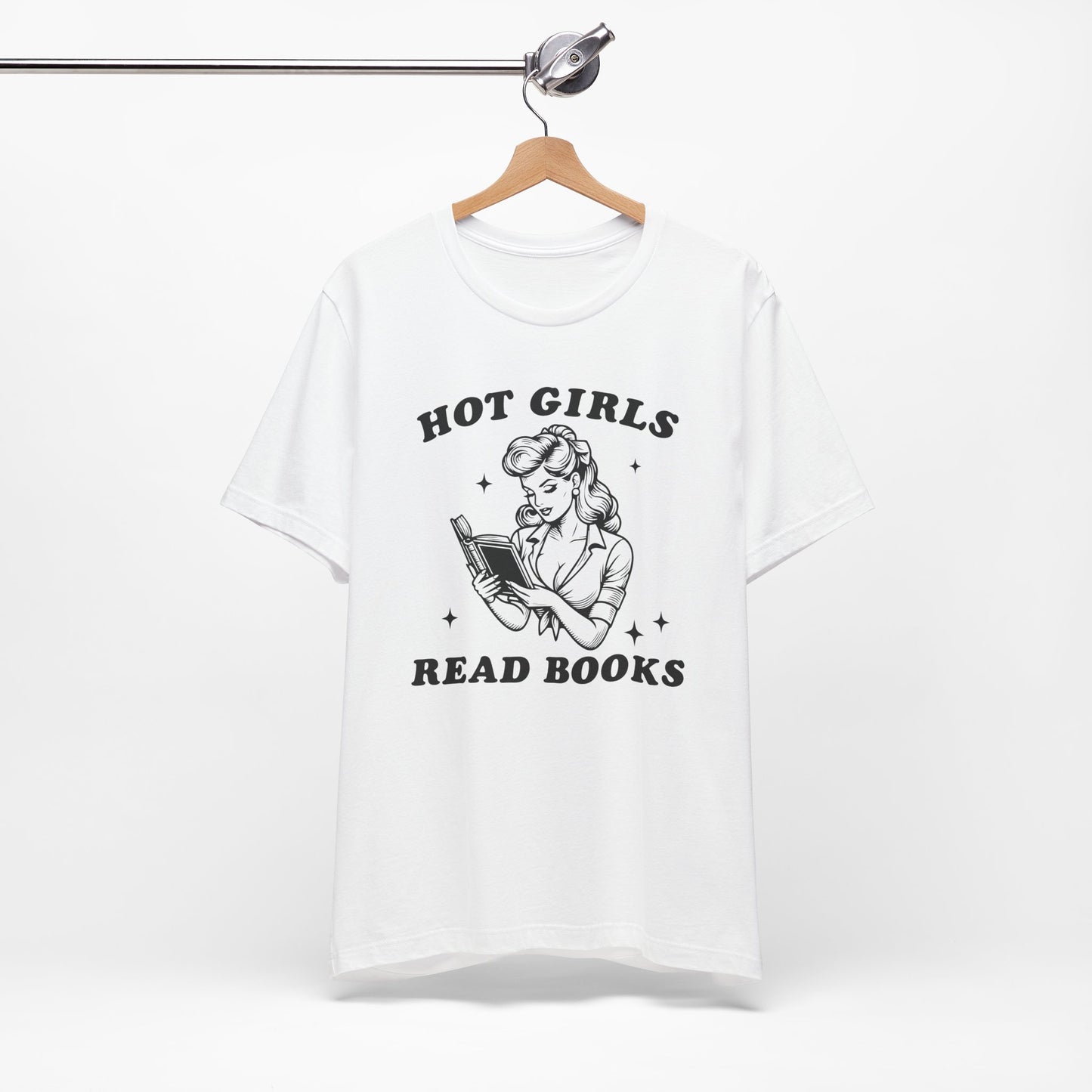 Hot Girls Read Books Unisex Short Sleeve Tee - Perfect for Book Lovers
