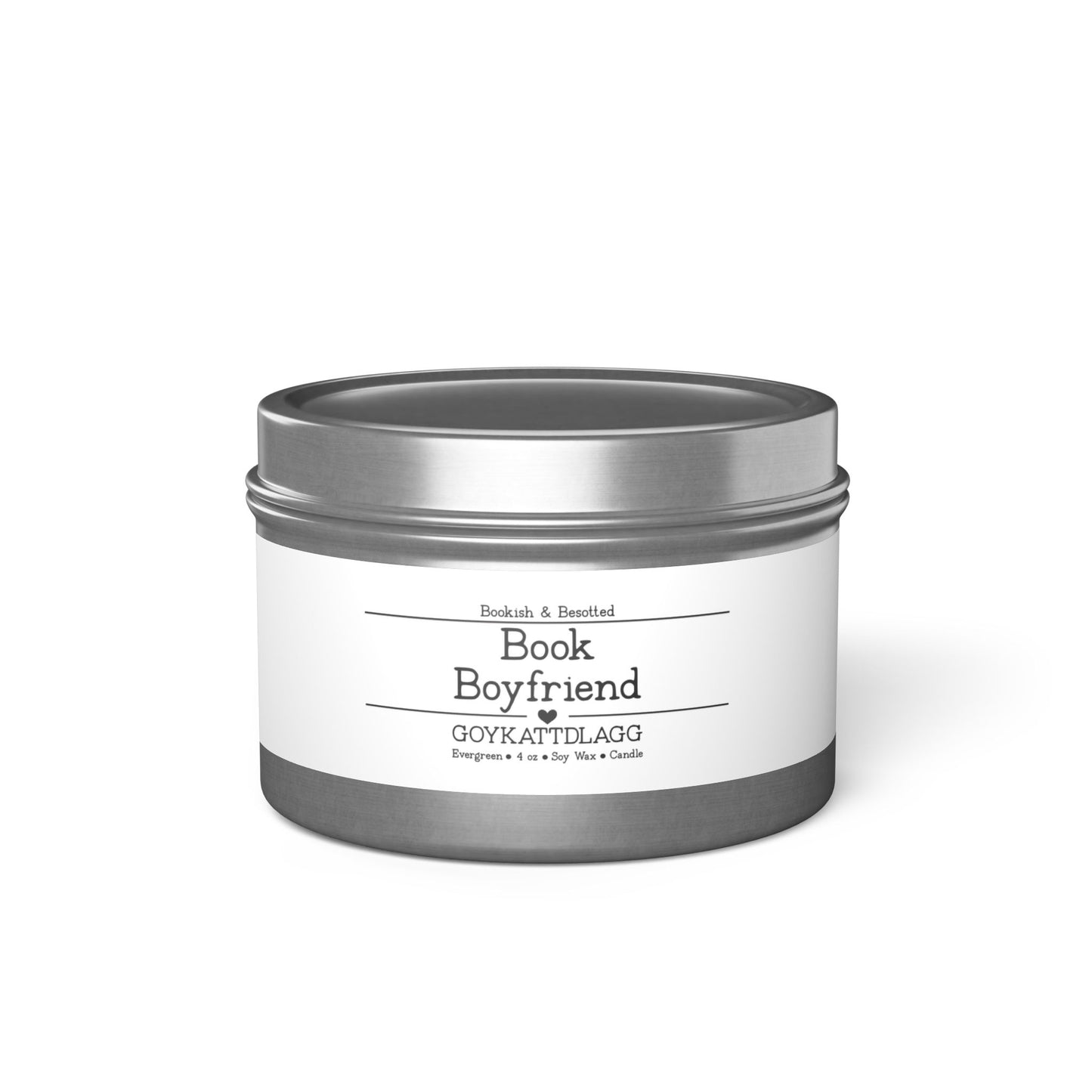 Book Boyfriend Candle – “GOYKACTMLAGG” (Evergreen, 4oz Soy Wax)