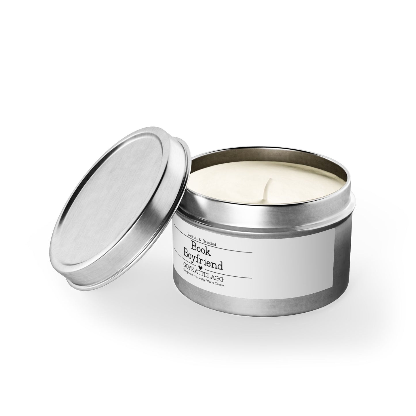 Book Boyfriend Candle – “GOYKACTMLAGG” (Evergreen, 4oz Soy Wax)