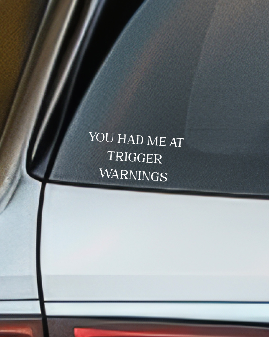 You Had Me At Trigger Warnings Decal