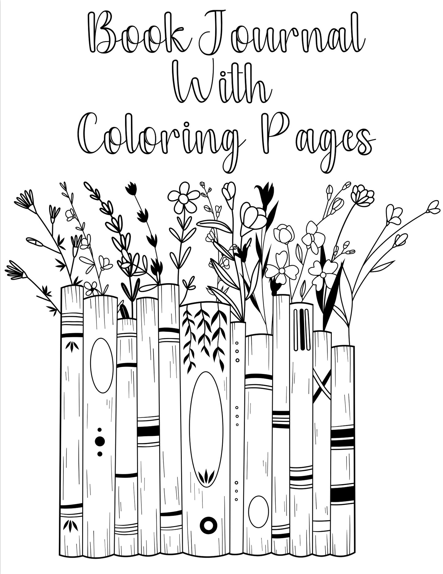 Digital Book Journal Coloring Book