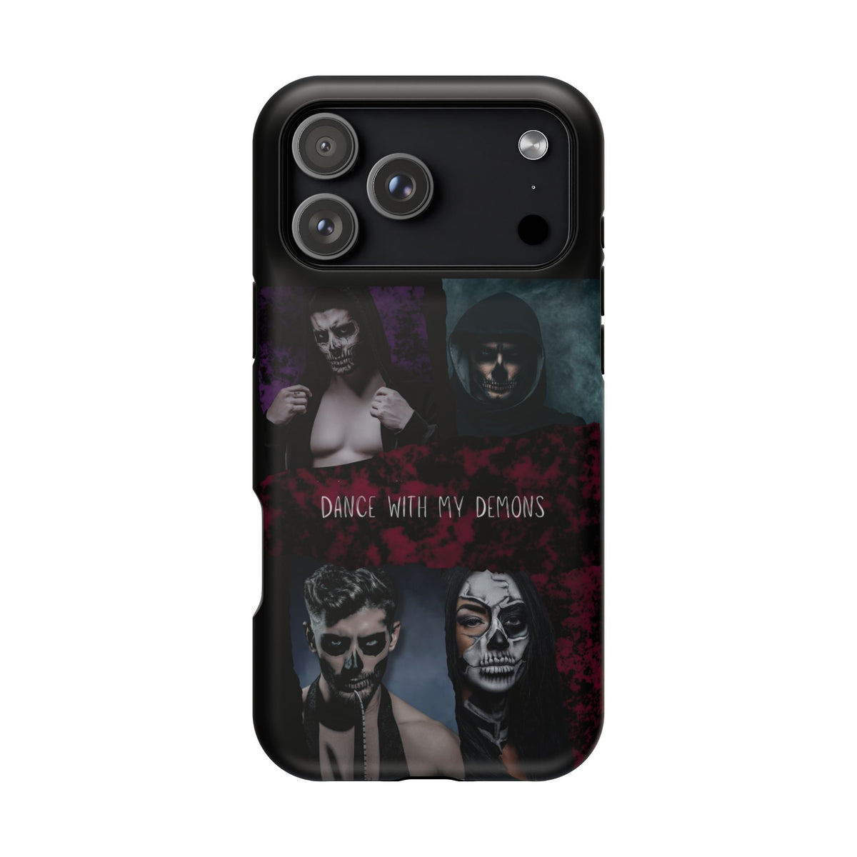 Phone Case — 'Dance With My Demons' Gothic Impact-Resistant Magnetic Case