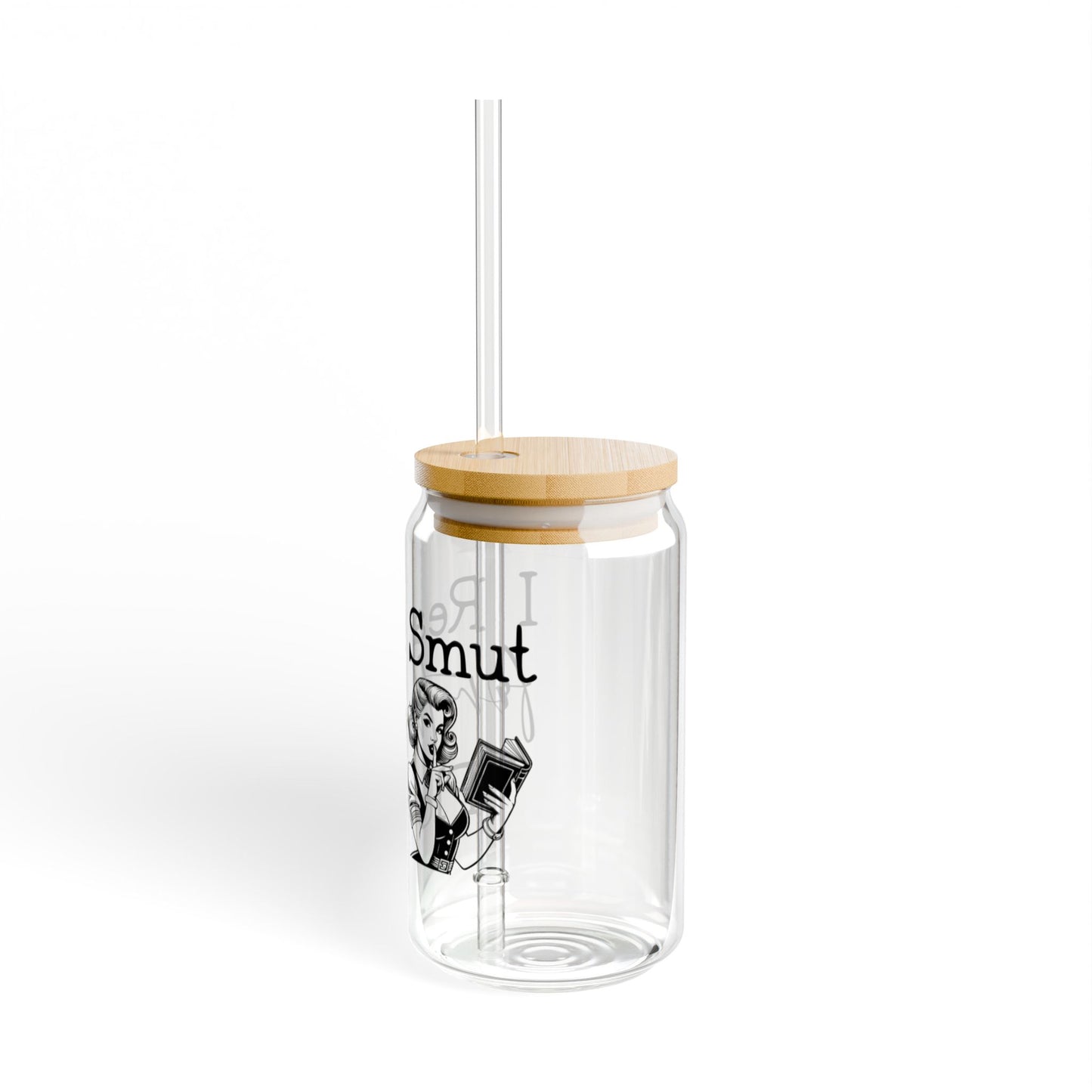 I Read Smut for the Plot – 16oz Glass Tumbler