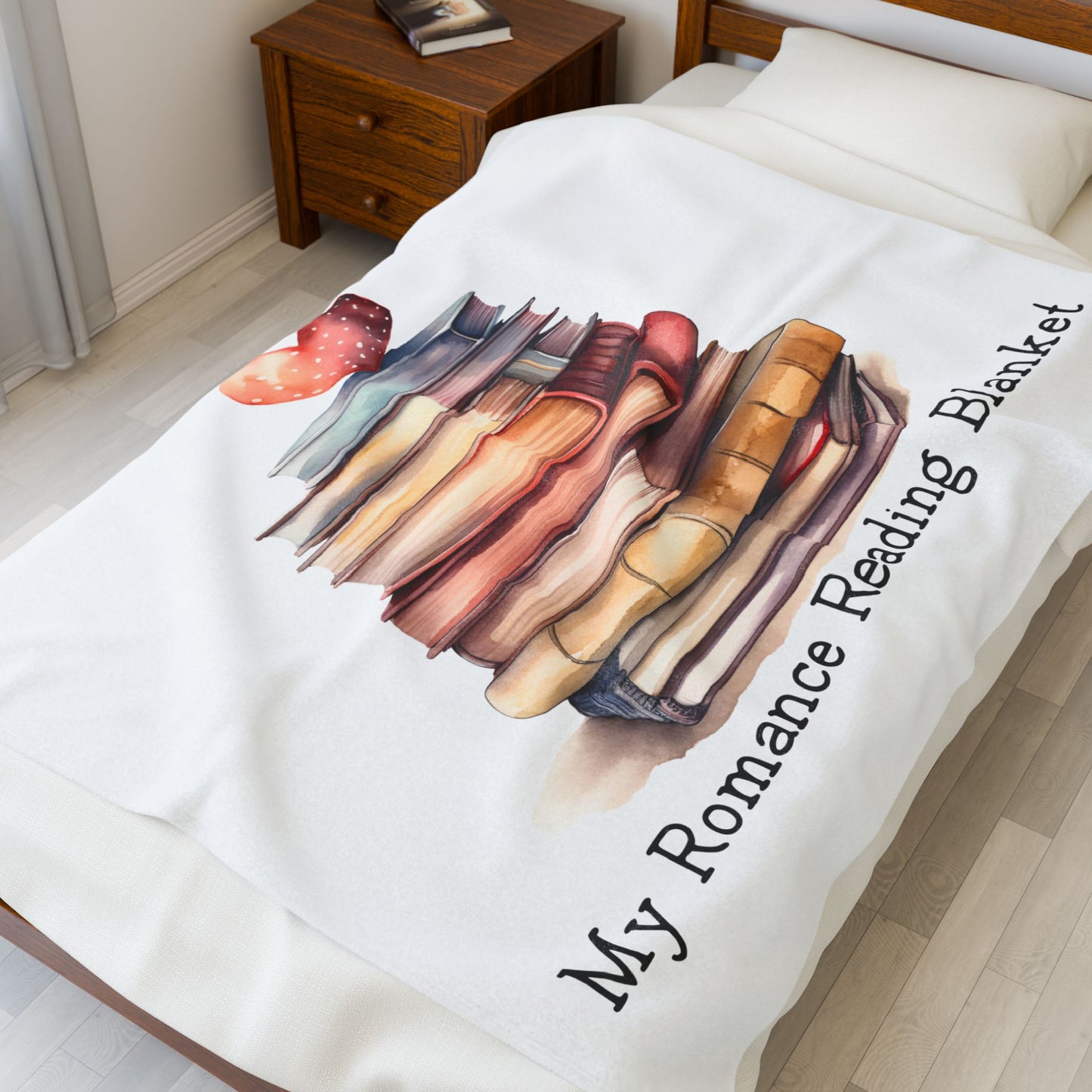 Velveteen Plush Blanket- My Romance Reading Blanket