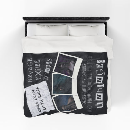 Dance with My Demons Plush Blanket, Cozy Throw