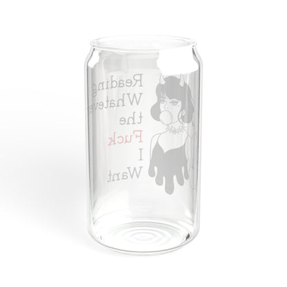 Reading Whatever the Fck I Want – 16oz Glass Tumbler