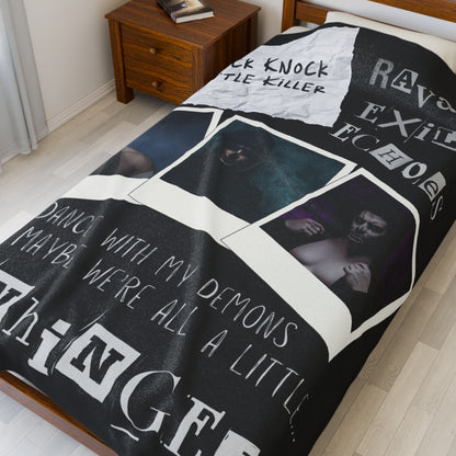Dance with My Demons Plush Blanket, Cozy Throw