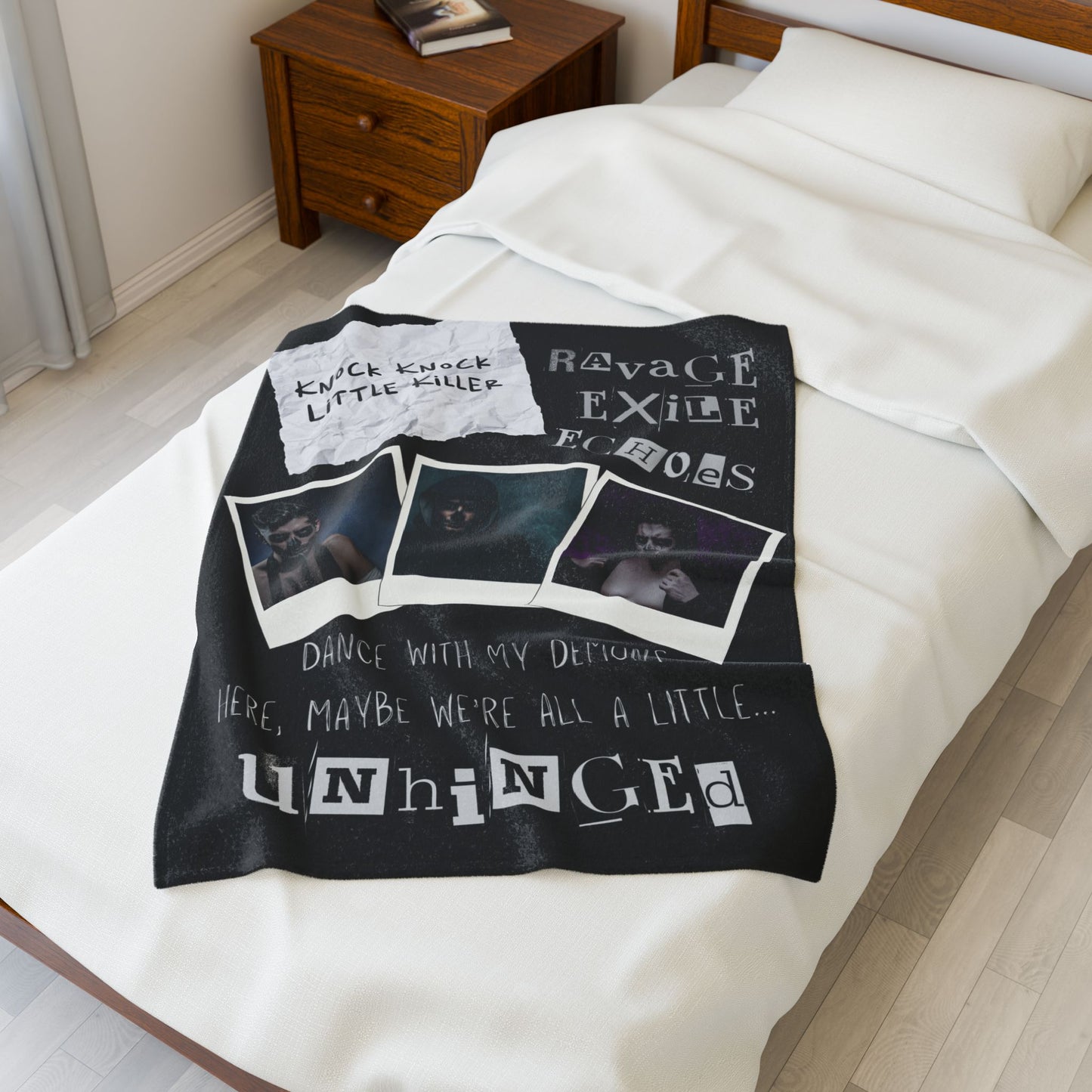 Dance with My Demons Plush Blanket, Cozy Throw