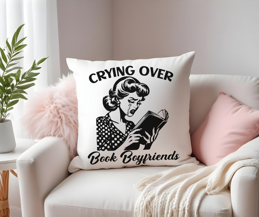 Crying Over Book Boyfriends Pillow