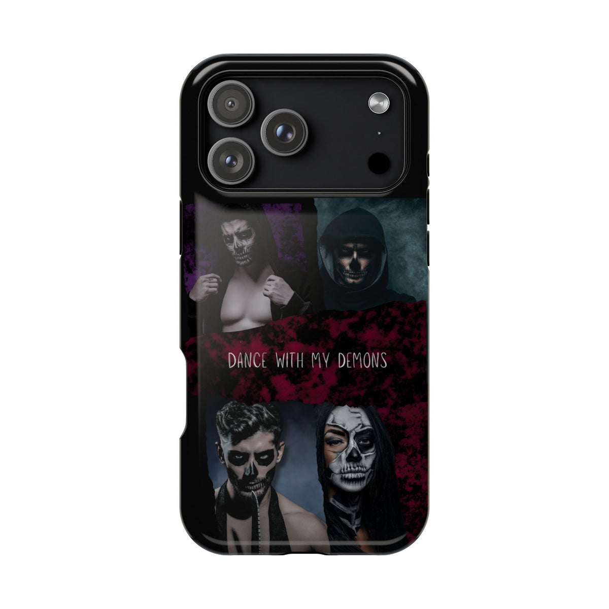 Phone Case — 'Dance With My Demons' Gothic Impact-Resistant Magnetic Case