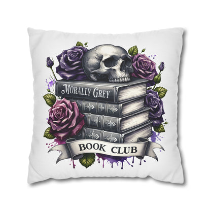 Morally Grey Book Club Skull Pillowcase