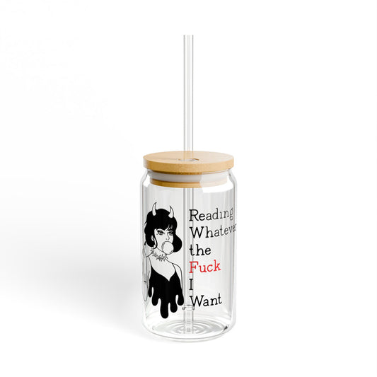 Reading Whatever the Fck I Want – 16oz Glass Tumbler