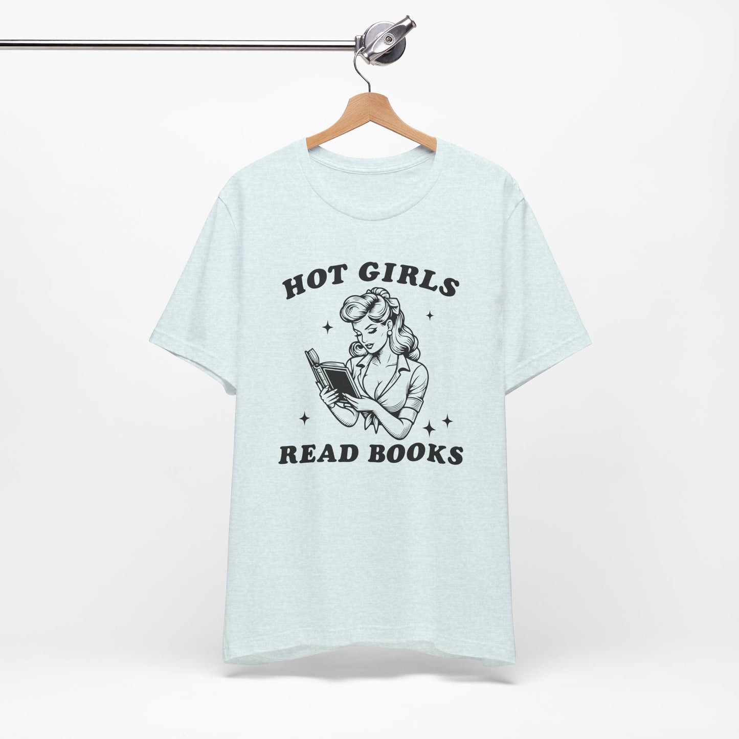 Hot Girls Read Books Unisex Short Sleeve Tee - Perfect for Book Lovers