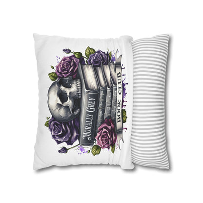 Morally Grey Book Club Skull Pillowcase