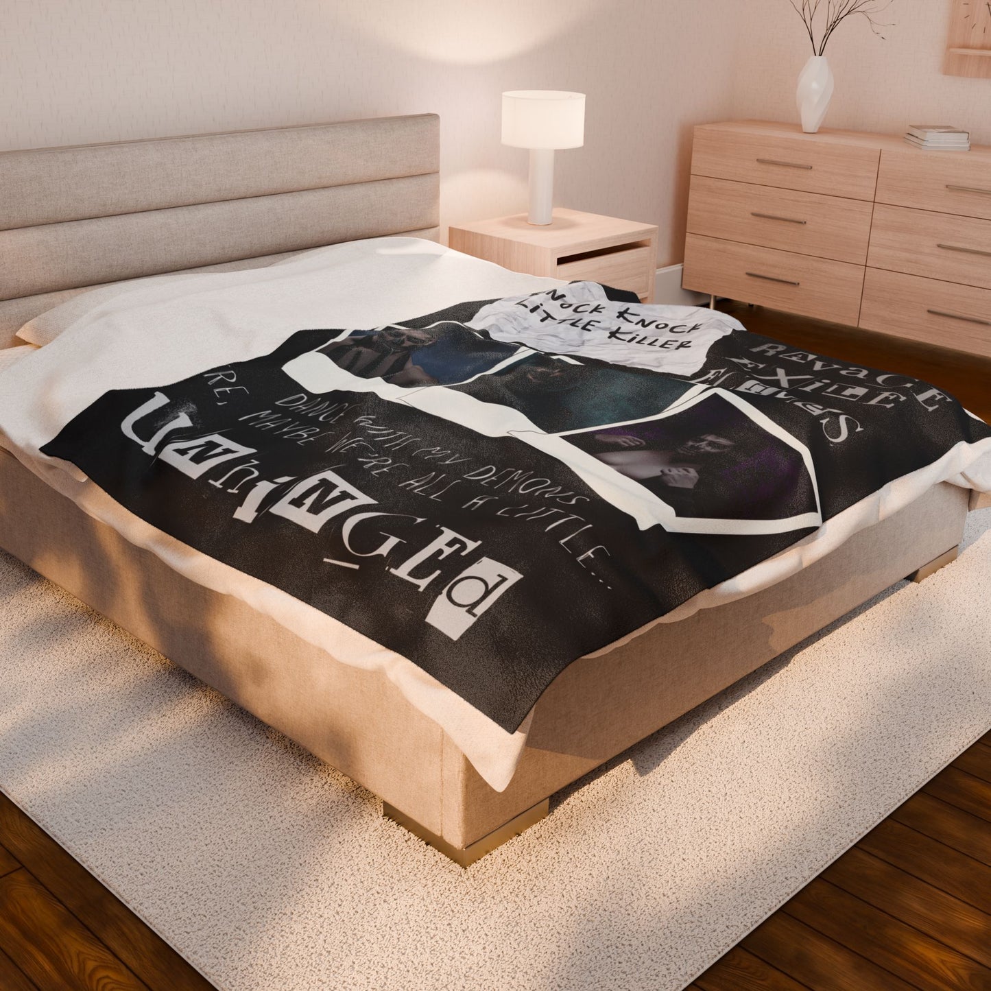 Dance with My Demons Plush Blanket, Cozy Throw