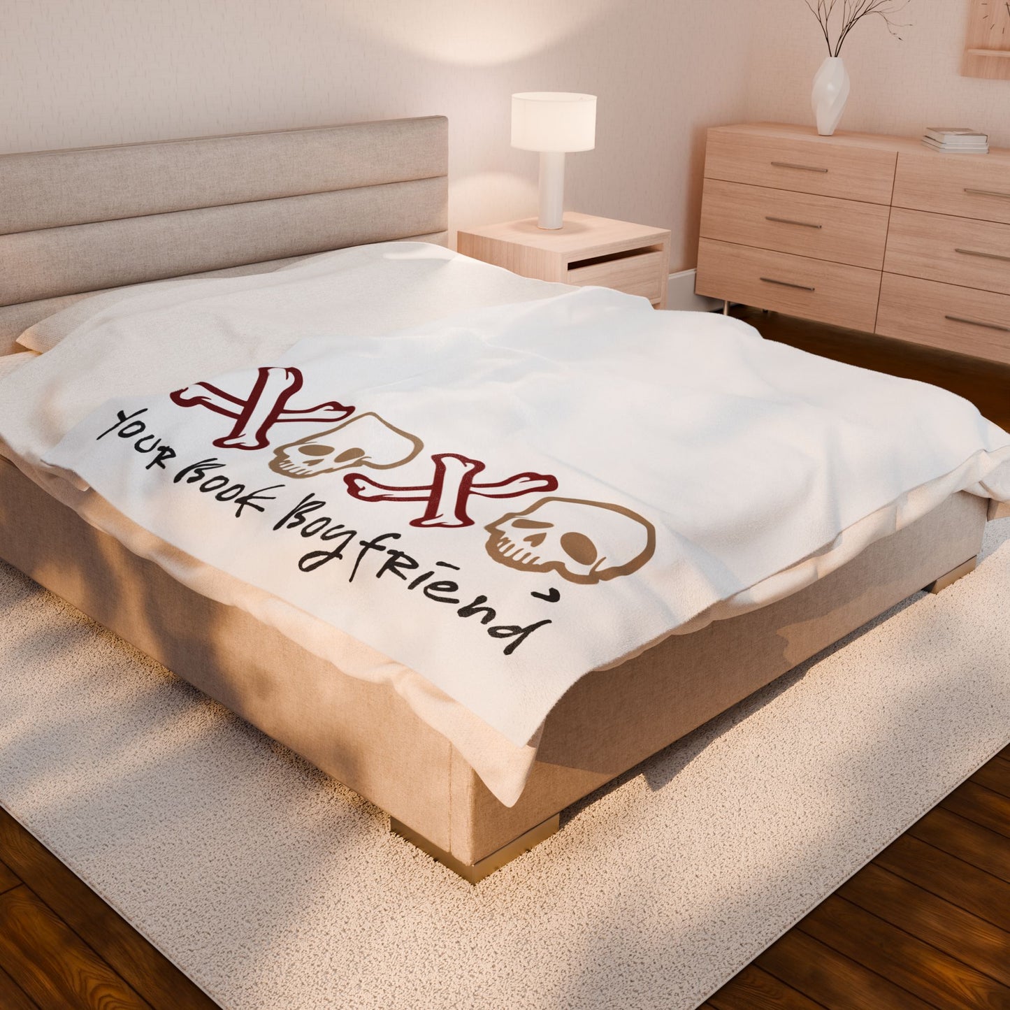 Plush Blanket - XOXO Your Book Boyfriend Design