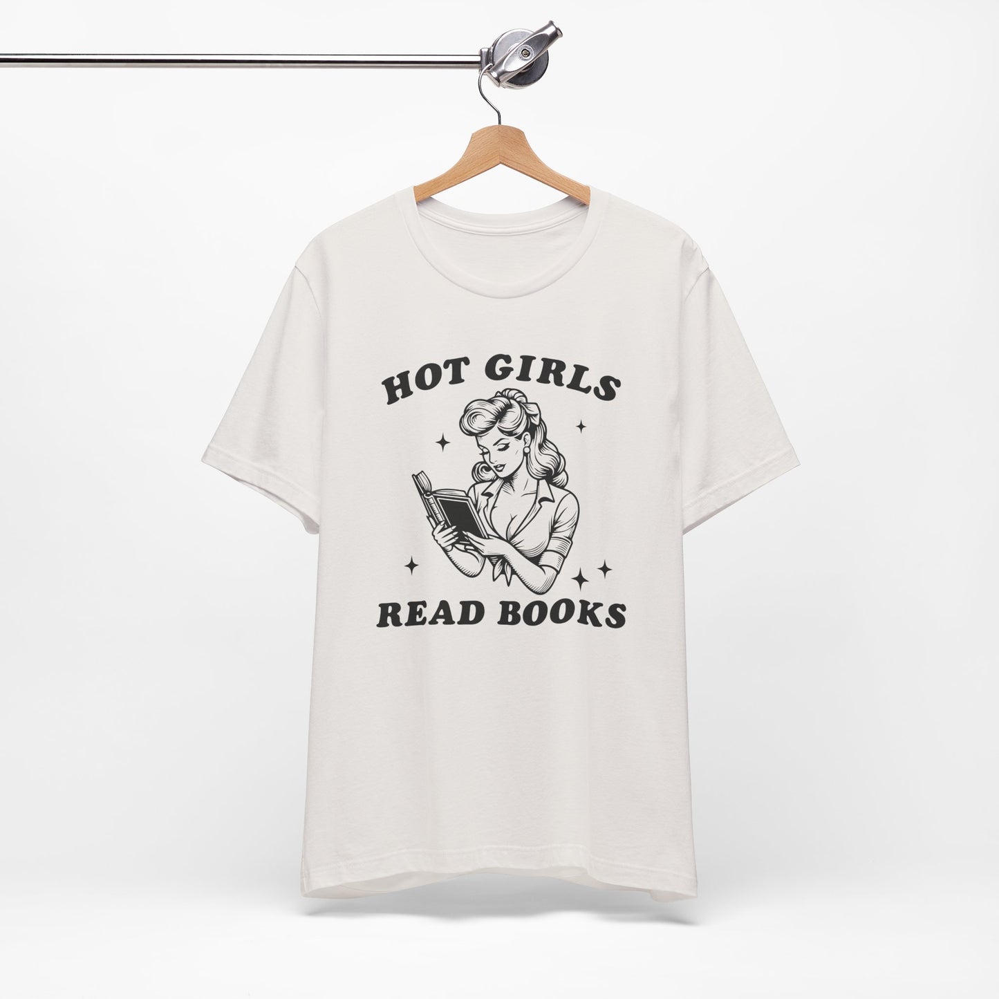 Hot Girls Read Books Unisex Short Sleeve Tee - Perfect for Book Lovers