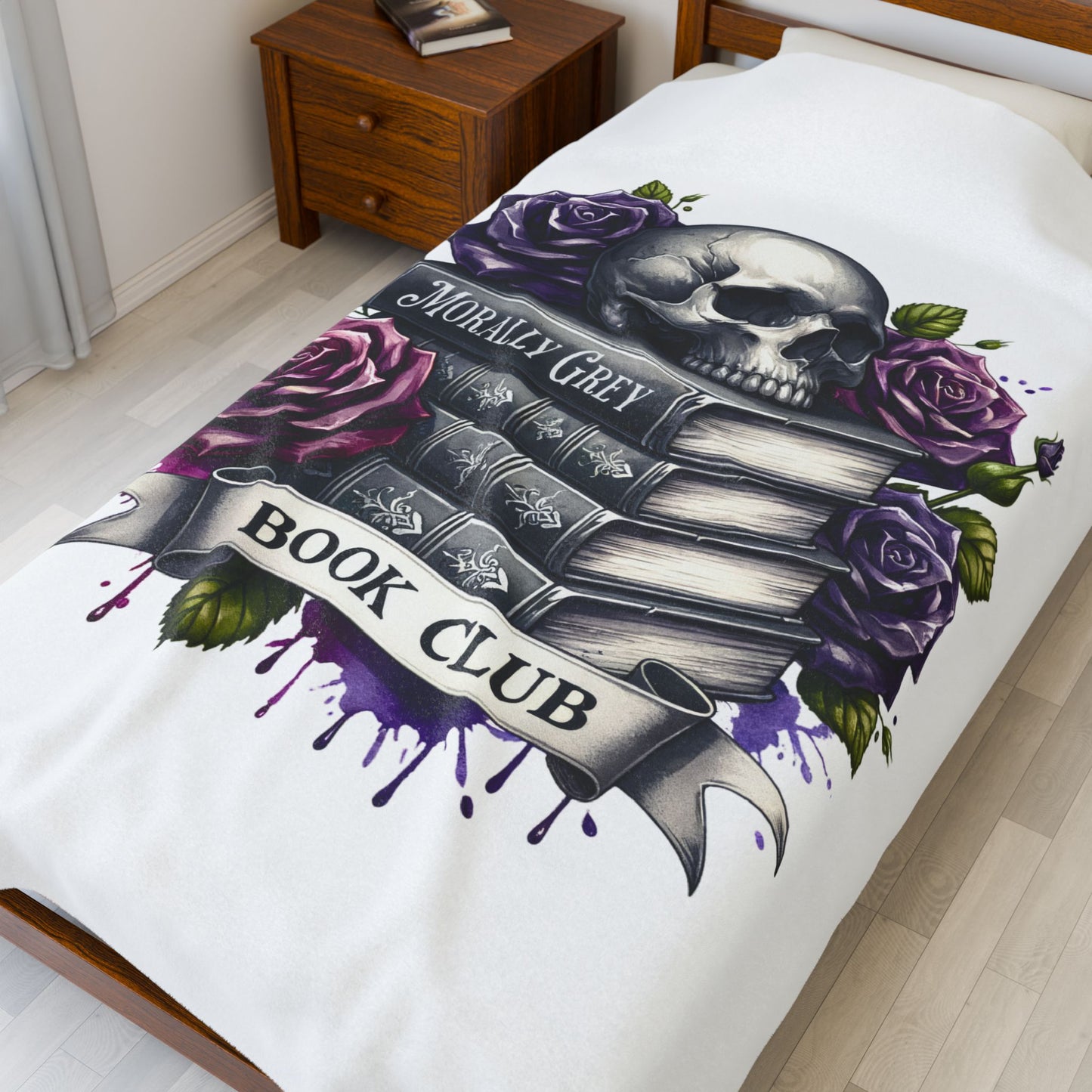 Morally Gray Book Club Plush Reading Blanket