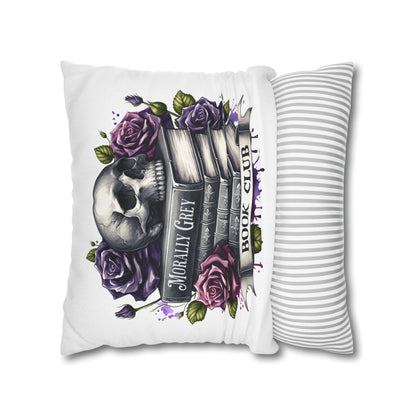 Morally Grey Book Club Skull Pillowcase