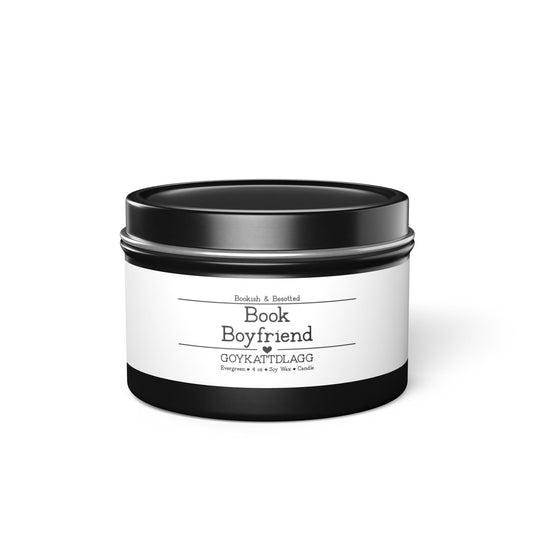 Book Boyfriend Candle – “GOYKACTMLAGG” (Evergreen, 4oz Soy Wax)