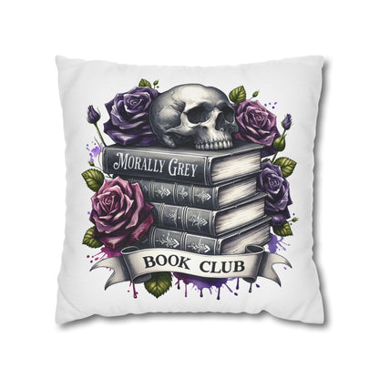 Morally Grey Book Club Skull Pillowcase